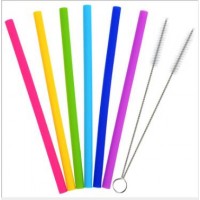 Wholesale Silicone Drinking Straws In Stock Eco-Friendly Reusable Drinking Straws