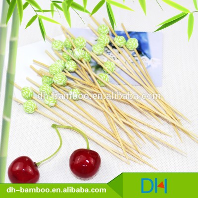 Wholesale color bamboo skewers Decorate fruit stick