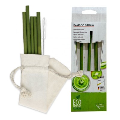 Wholesale Natural Drinking Bamboo Straw with Customized Logo